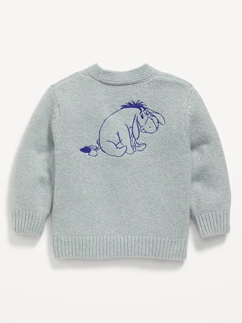NWOT Disney Eeyore Embroidered Graphic Cardigan Sweater for Baby / Toddler